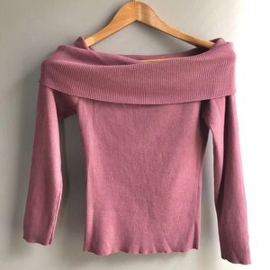 Ann Taylor Factory Off The Shoulder Rose Sweater